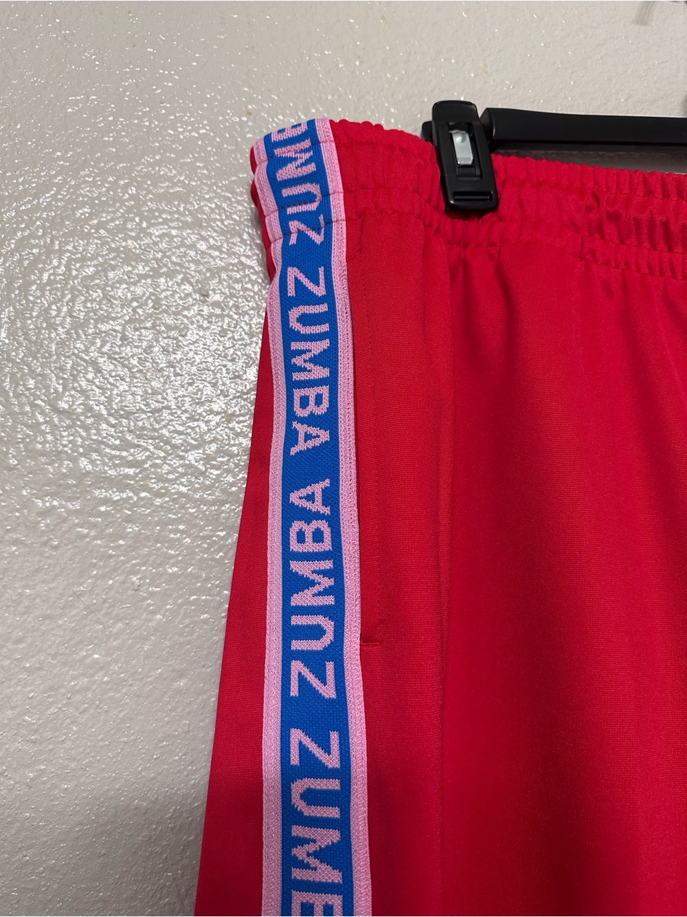 Zumba Fitness Red Track Pants with Side Logo Tape - Picture 3 of 5